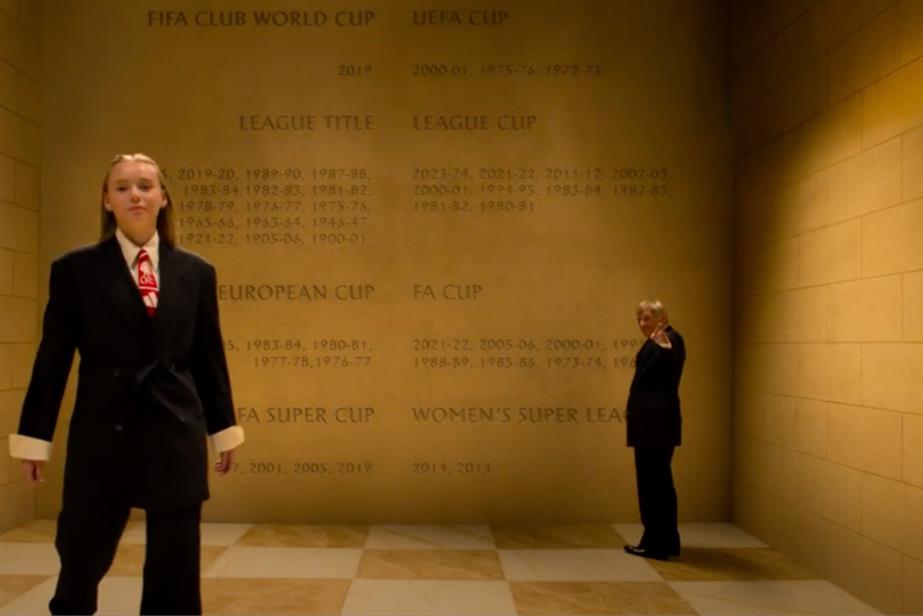 A girl and a man wearing suits