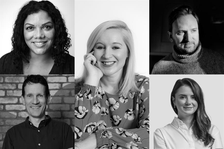 Clockwise from top left: Alex Morris-Platt, Nicola Kemp, Thom Binding, Joanna Trippett and Bruce Daisley